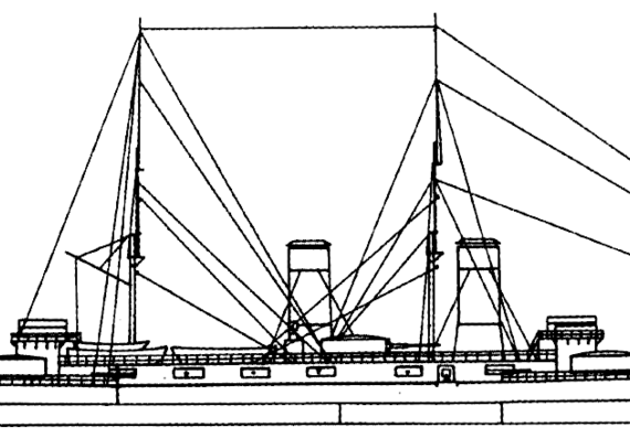Боевой корабль Россия - Andrei Pervozvanny 1905 [Battleship] - чертежи, габариты, рисунки